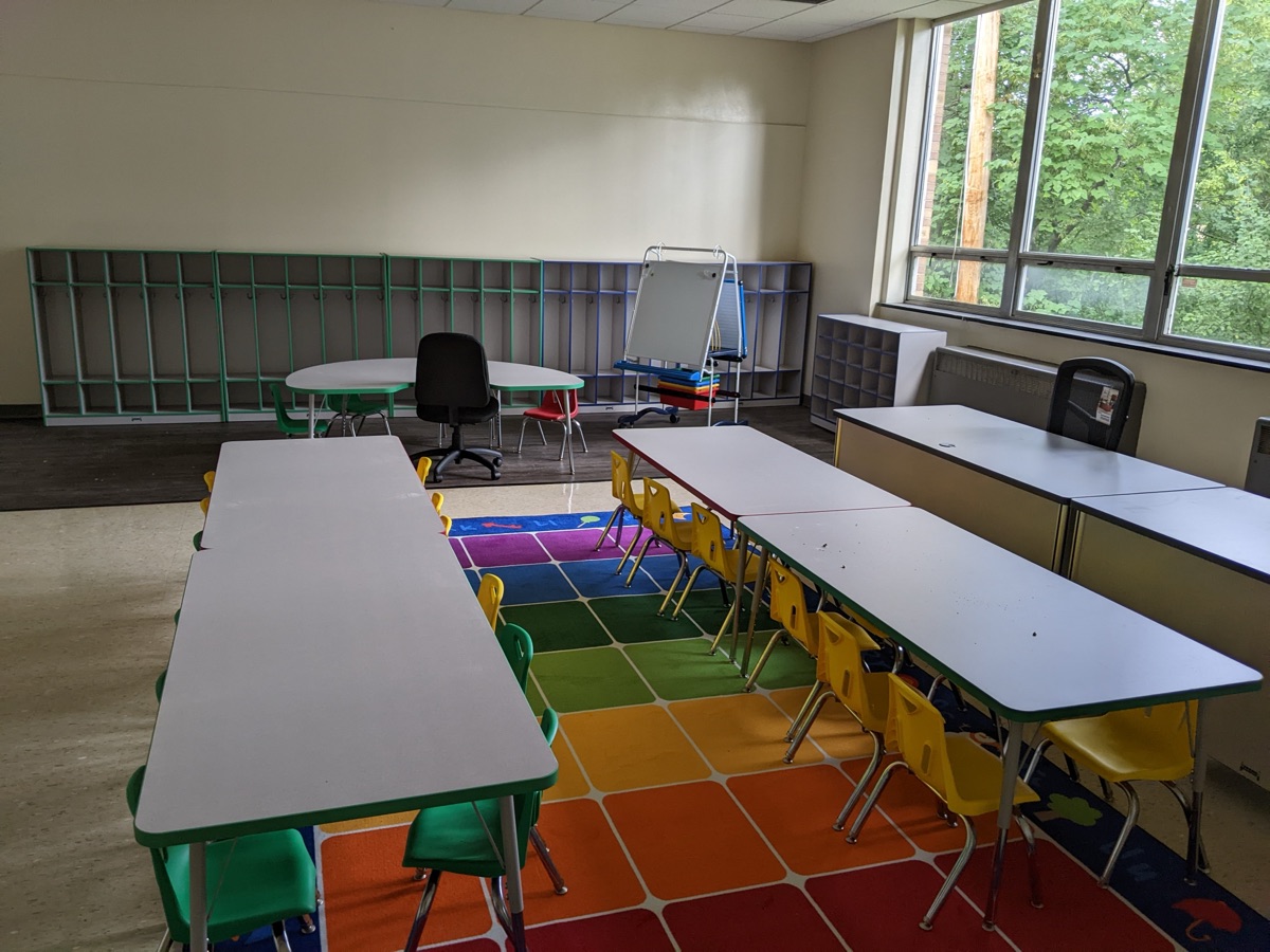 Classroom furniture installation