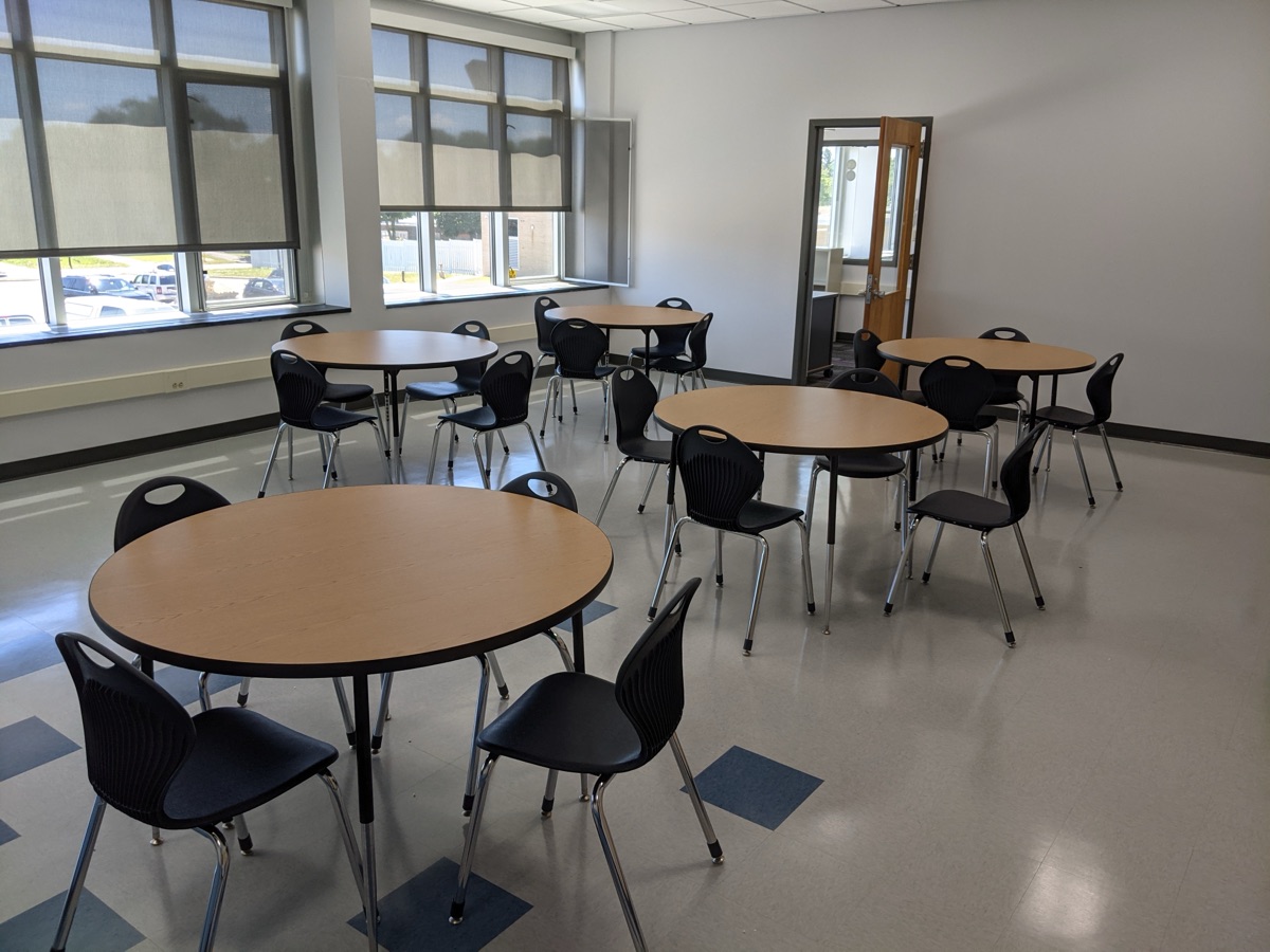 School cafeteria tables and chairs